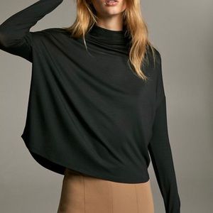 Babaton, wine/plum colour cropped turtleneck